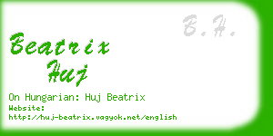 beatrix huj business card